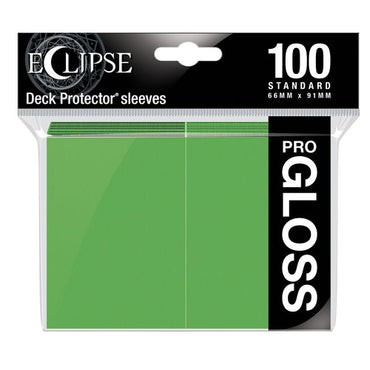 Ultra Pro - Eclipse Gloss Deck Protector Sleeves - Lime Green (100 PC) (Standard Sized)