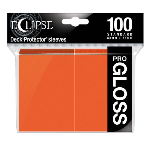 Ultra Pro - Eclipse Gloss Deck Protector Sleeves - Pumpkin Orange (100 PC) (Standard Sized)