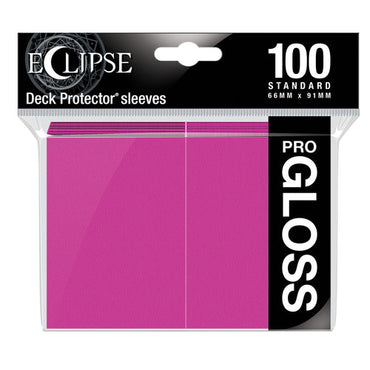 Ultra Pro - Eclipse Gloss Deck Protector Sleeves - Hot Pink (100 PC) (Standard Sized)