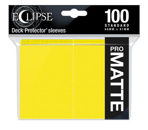 Ultra Pro - Eclipse Matte Deck Protector Sleeves - Lemon Yellow (100 PC) (Standard Sized)