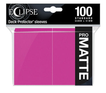 Ultra Pro - Eclipse Matte Deck Protector Sleeves - Hot Pink (100 PC) (Standard Sized)