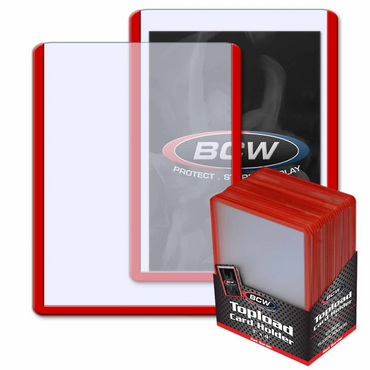 BCW - Toploader Card Holders Standard (25) (Red)