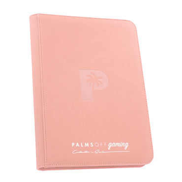 Palms Off Binder Collector Series 9-Pocket Zip Binder 360 - Pink