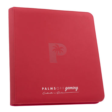 Palms Off Binder Collector Series 12-Pocket Zip Binder 480 - Red