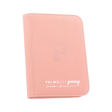 Palms Off Binder Collector Series 4-Pocket Zip Binder 160 - Pink