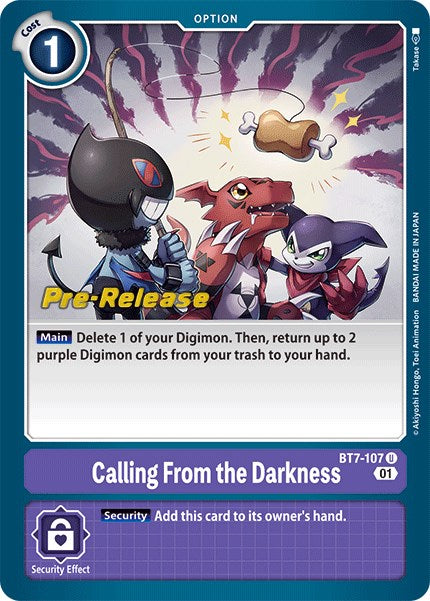 Calling From the Darkness [BT7-107] [Next Adventure Pre-Release Cards]