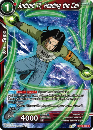 Android 17, Heeding the Call [BT16-009]