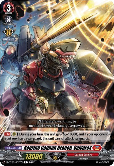 Roaring Cannon Dragon, Salvorex (D-BT07/052EN) [Raging Flames Against Emerald Storm]