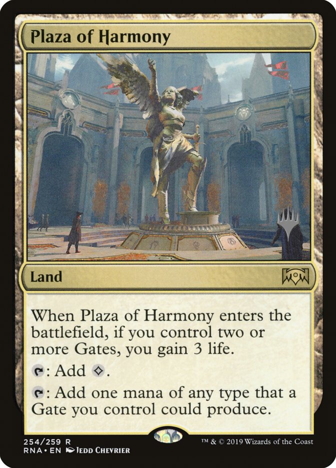 Plaza of Harmony (Promo Pack) [Ravnica Allegiance Promos]