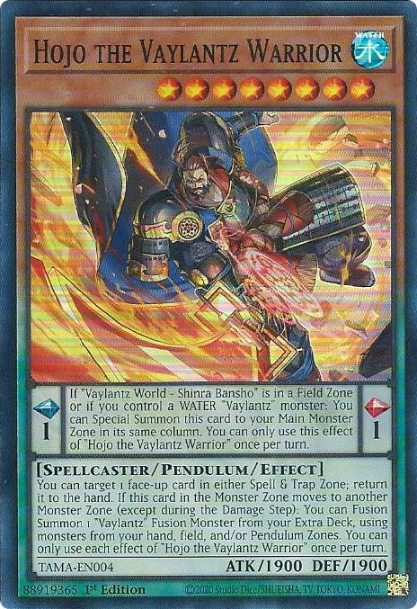 Hojo the Vaylantz Warrior [TAMA-EN004] Super Rare