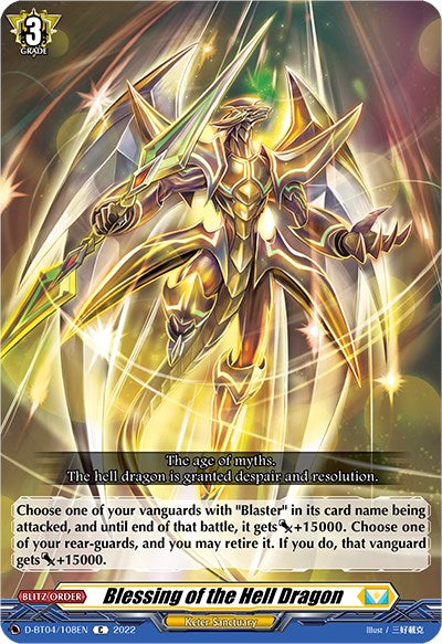 Blessing of the Hell Dragon (D-BT04/108EN) [Awakening of Chakrabarthi]