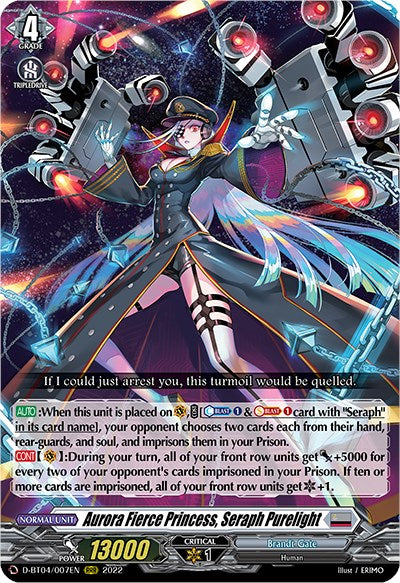 Aurora Fierce Princess, Seraph Purelight (D-BT04/007EN) [Awakening of Chakrabarthi]