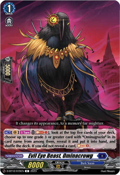 Evil Eye Beast, Ominacrowg (D-BT12/070EN) [Evenfall Onslaught]