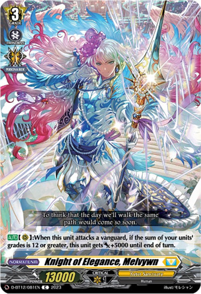 Knight of Elegance, Melvywn (D-BT12/081EN) [Evenfall Onslaught]