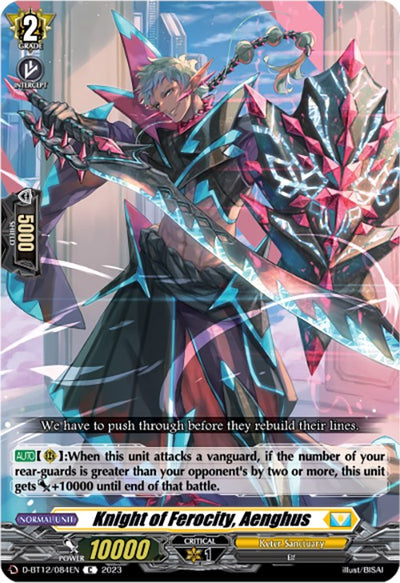 Knight of Ferocity, Aenghus (D-BT12/084EN) [Evenfall Onslaught]