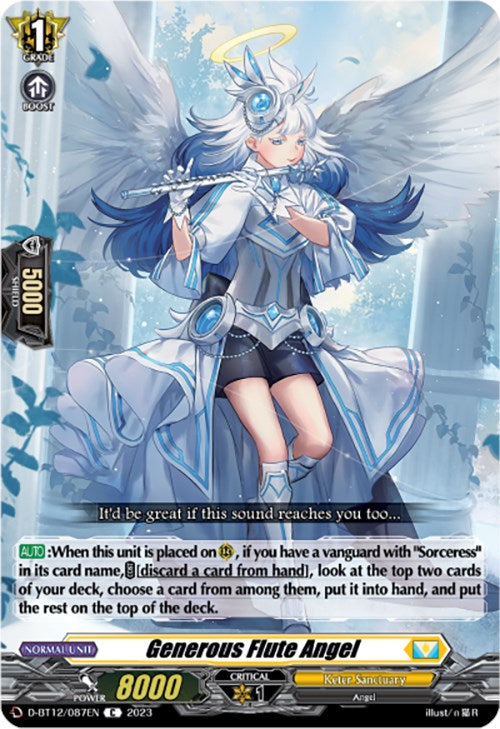 Generous Flute Angel (D-BT12/087EN) [Evenfall Onslaught]