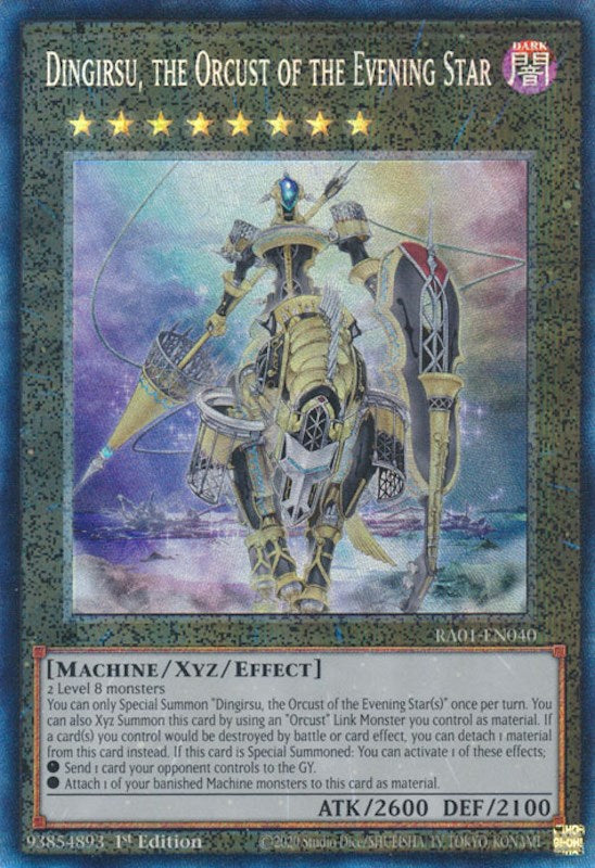 Dingirsu, the Orcust of the Evening Star [RA01-EN040] Prismatic Collector's Rare