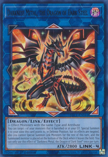 Darkness Metal, the Dragon of Dark Steel [BLC1-EN044] Ultra Rare