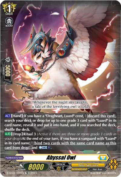 Abyssal Owl (D-SS10/008EN) [Stride Deckset -Luard-]