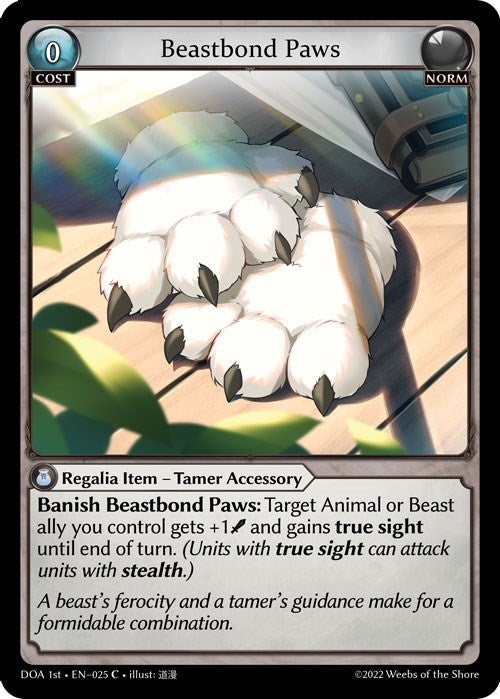 Beastbond Paws (025) [Dawn of Ashes: 1st Edition]