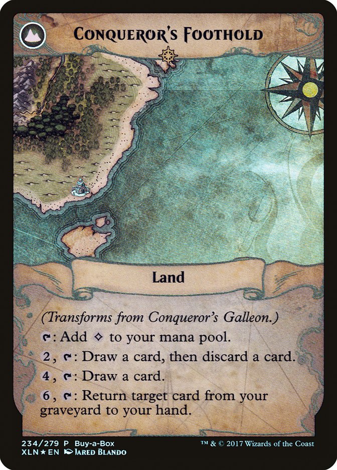 Conqueror's Galleon // Conqueror's Foothold (Buy-A-Box) [Ixalan Treasure Chest]