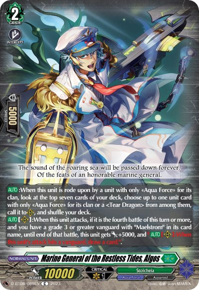 Marine General of the Restless Tides, Algos (D-BT08/089EN) [Minerva Rising]