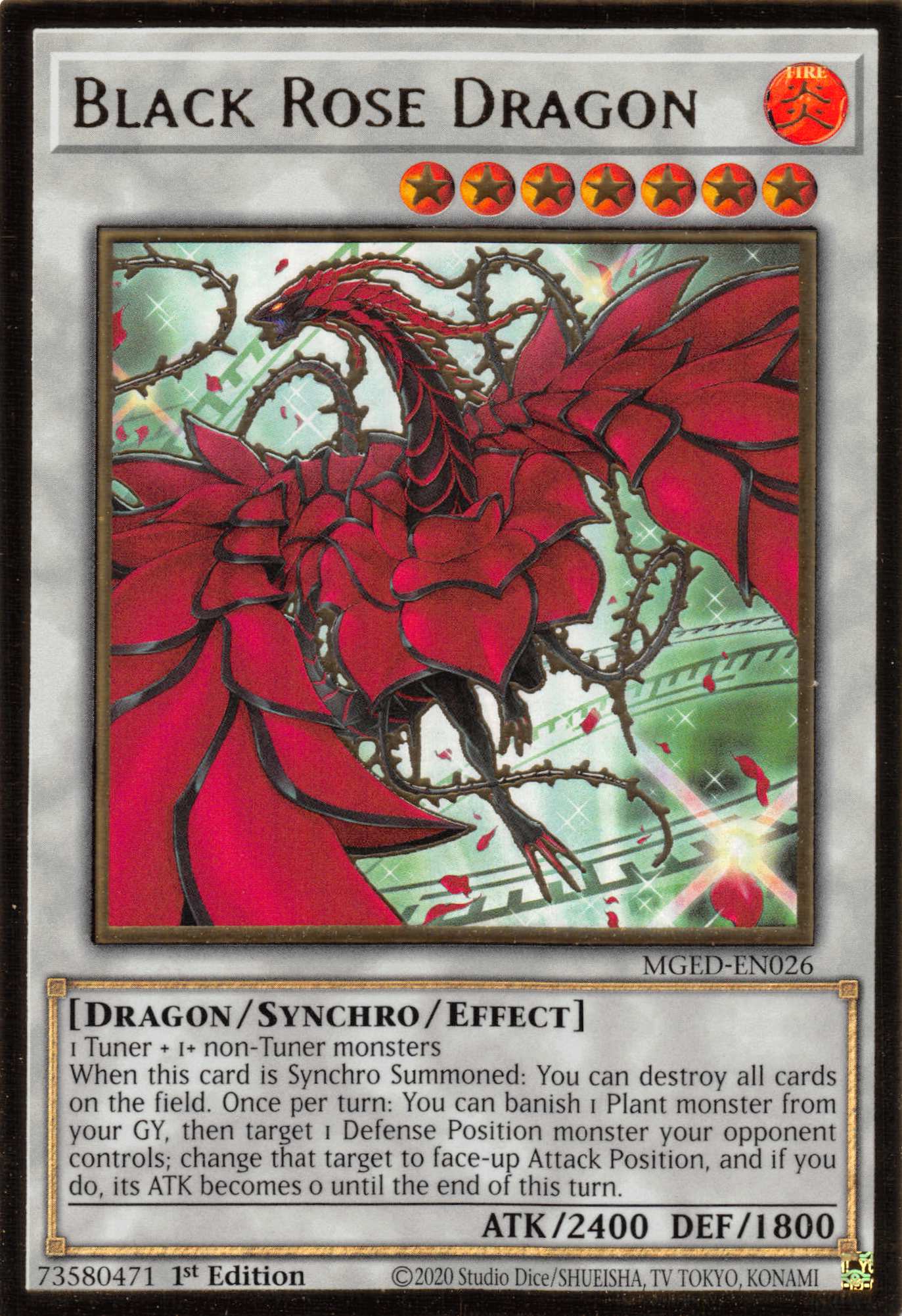 Black Rose Dragon (Alternate Art) [MGED-EN026] Gold Rare