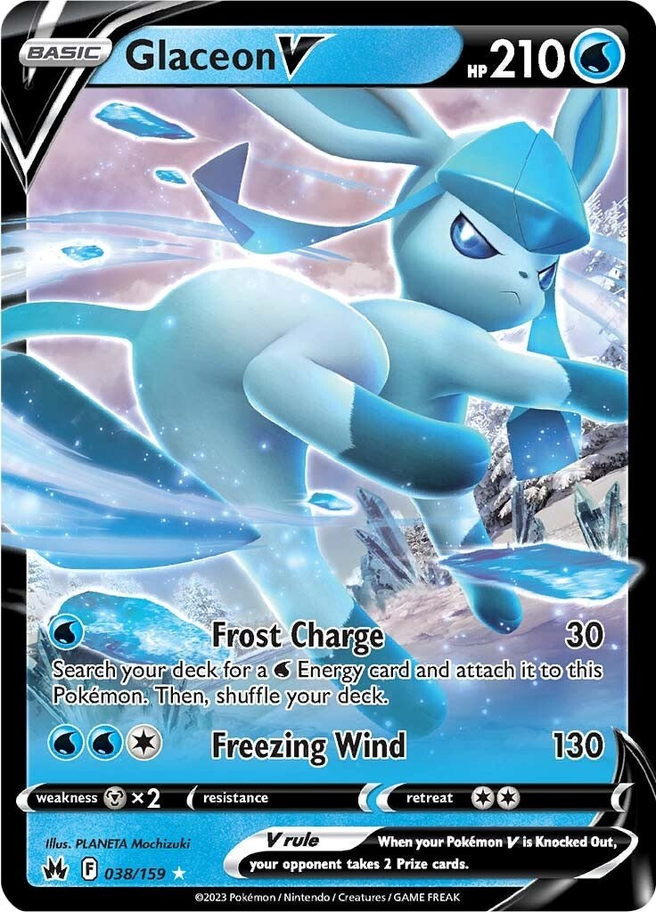 Glaceon V (038/159) [Sword & Shield: Crown Zenith]