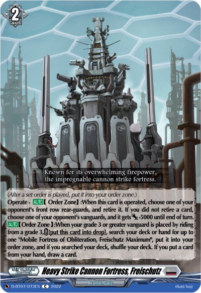 Heavy Strike Cannon Fortress, Freischutz (D-BT07/073EN) [Raging Flames Against Emerald Storm]