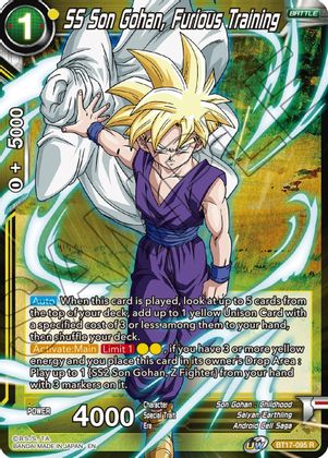 SS Son Gohan, Furious Training (BT17-095) [Ultimate Squad]