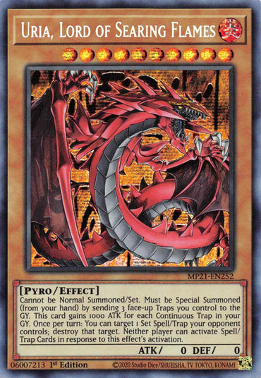 Uria, Lord of Searing Flames [MP21-EN252] Prismatic Secret Rare