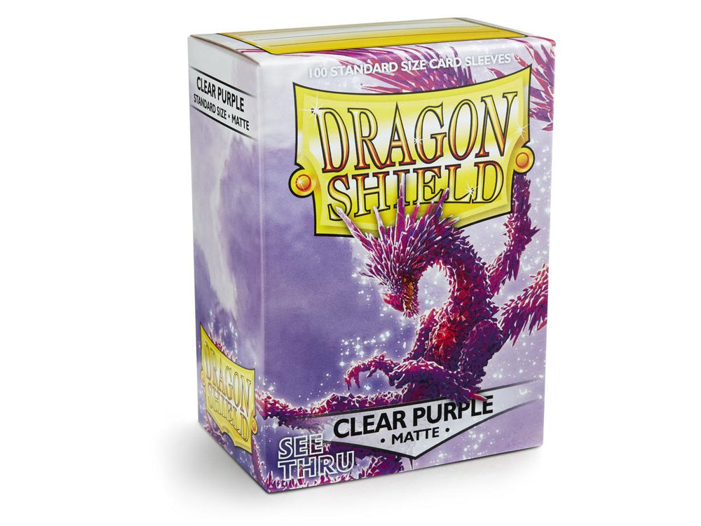 Dragonshield Sleeves - Clear Purple Matte (Standard Size 100 Pack)