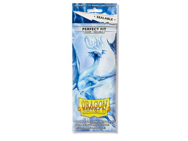 Dragonshield Sleeves - Perfect Fit Inner Sized Clear RESEALABLE (Standard Size 100 Pack)