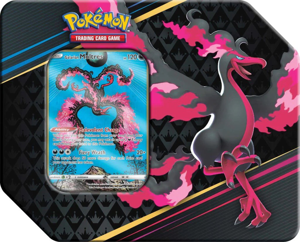 Pokemon TCG: Crown Zenith Tin - Galarian Birds *Sealed* (Warning - May Contain Spanish Packs)