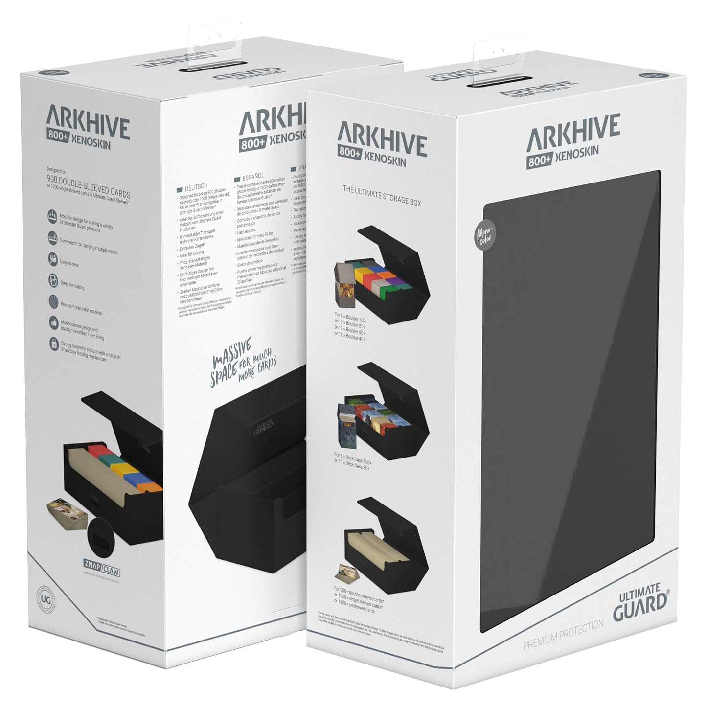 Ultimate Guard Arkhive Flip Case XenoSkin 800 - Black Monocolor