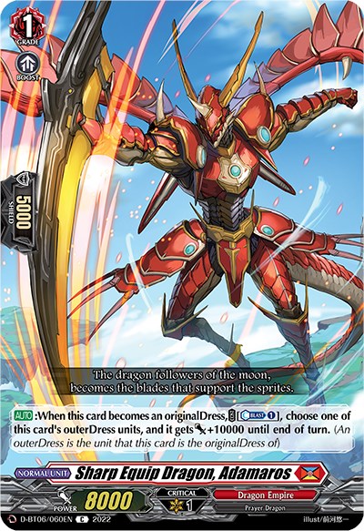 Sharp Equip Dragon, Adamaros (D-BT06/060EN) [Blazing Dragon Reborn]