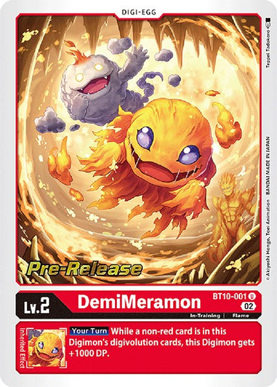 DemiMeramon [BT10-001] [Xros Encounter Pre-Release Cards]