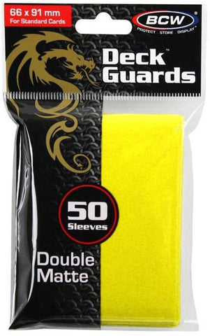 BCW Deck Guard Sleeves (50) - Yellow (Standard Size)
