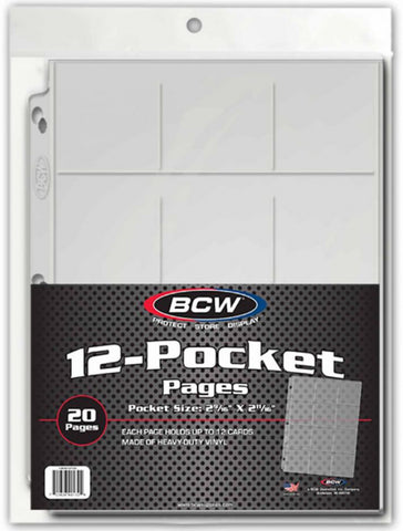 BCW - 12-Pocket Pages (20 Pack)