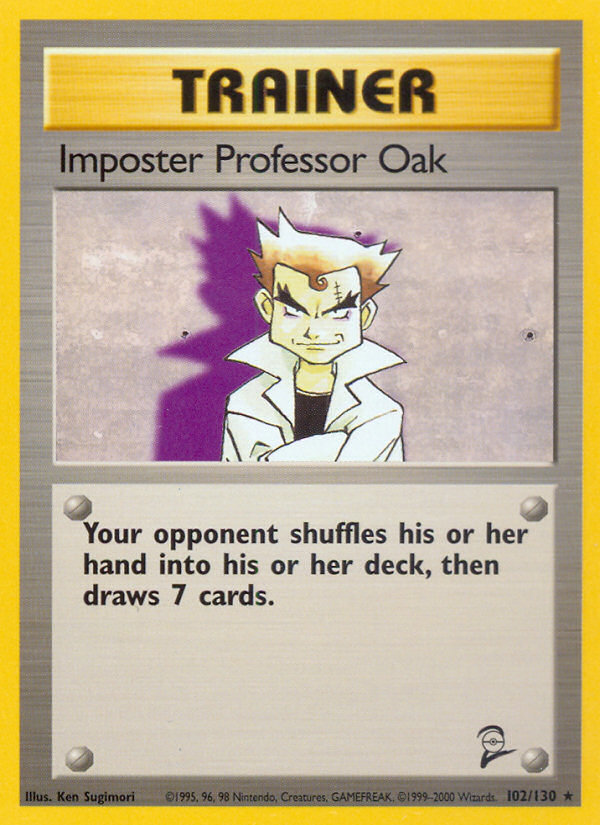 Imposter Professor Oak (102/130) [Base Set 2]