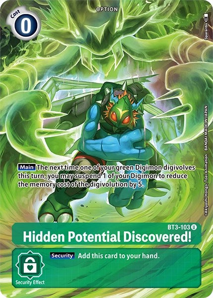 Hidden Potential Discovered! [BT3-103] (Alternate Art) [Dimensional Phase]