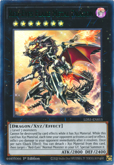 Red-Eyes Flare Metal Dragon (Green) [LDS1-EN015] Ultra Rare