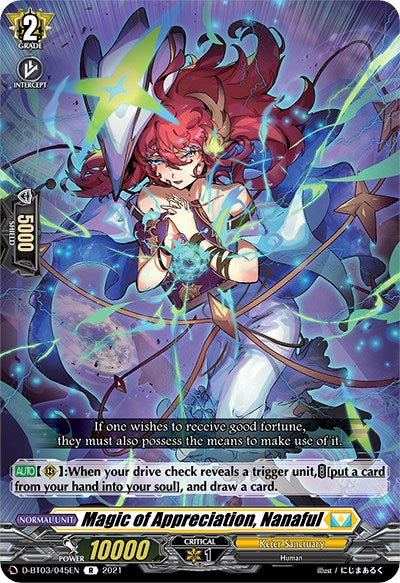 Magic of Appreciation, Nanaful (D-BT03/045EN) [Advance of Intertwined Stars]