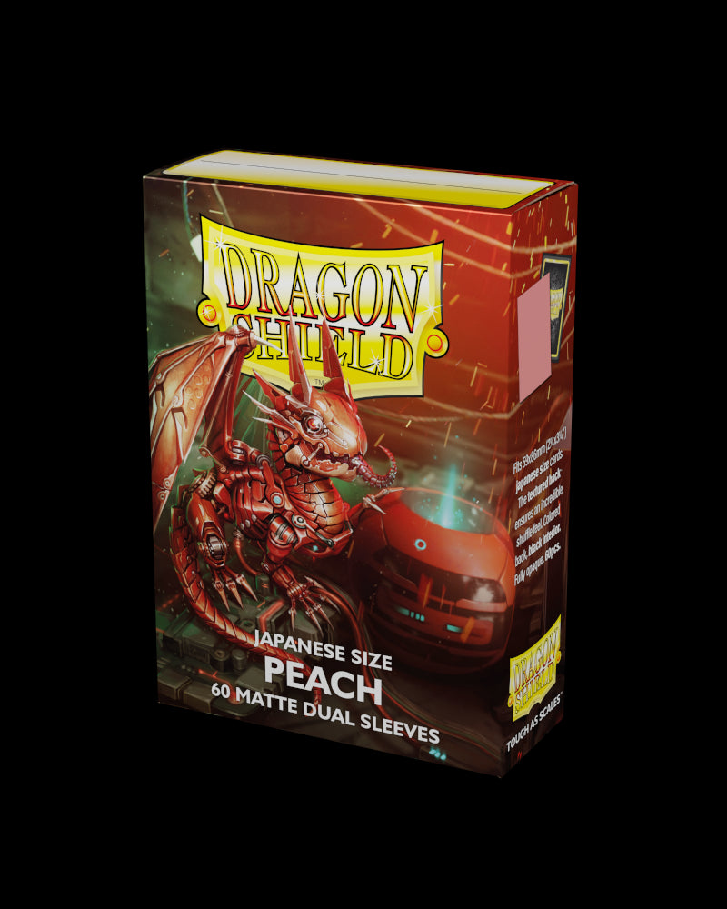 Dragonshield Sleeves - DUAL Peach Matte (Japanese Size)