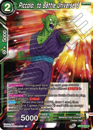 Piccolo, to Battle Universe 6 [BT16-054]