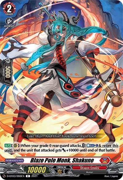 Blaze Pole Monk, Shakune (D-BT03/060EN) [Advance of Intertwined Stars]