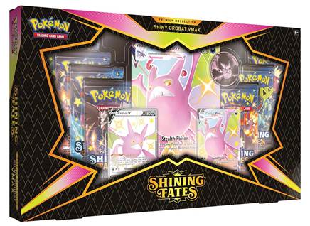 Pokemon TCG: Shining Fates - Premium Collection Box Shiny Crobat VMAX *Sealed* (Damaged Stock)