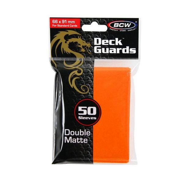 BCW Deck Guard Sleeves (50) - Orange (Standard Size)