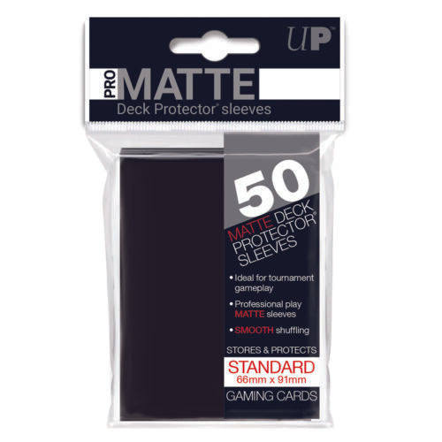 Ultra Pro - Matte Sleeves - Black (50 pc) (Standard Sized)