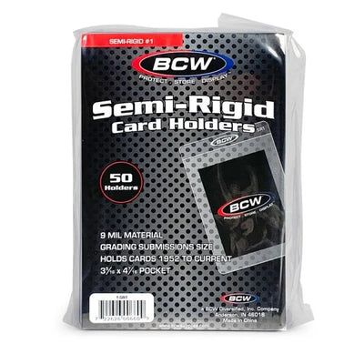 BCW - Semi-Rigid Card Holders #1 (3" 5/16 X 4" 7/16) - 50 Pack